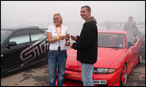 Alex Accepting his trophy for Best of Show and Shine