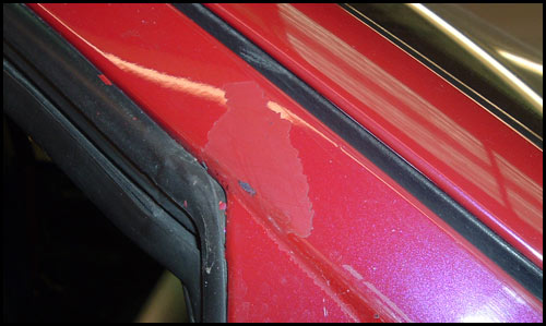 the result of a poorly prepped surface