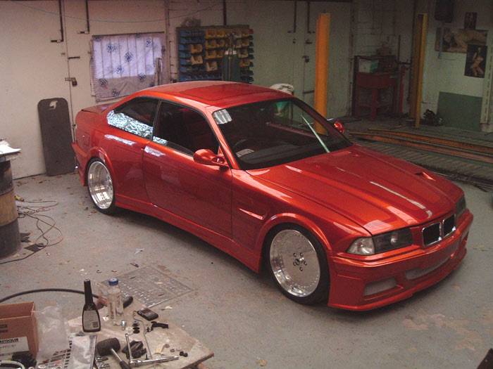 Wide Arch BMW 3 In Workshop